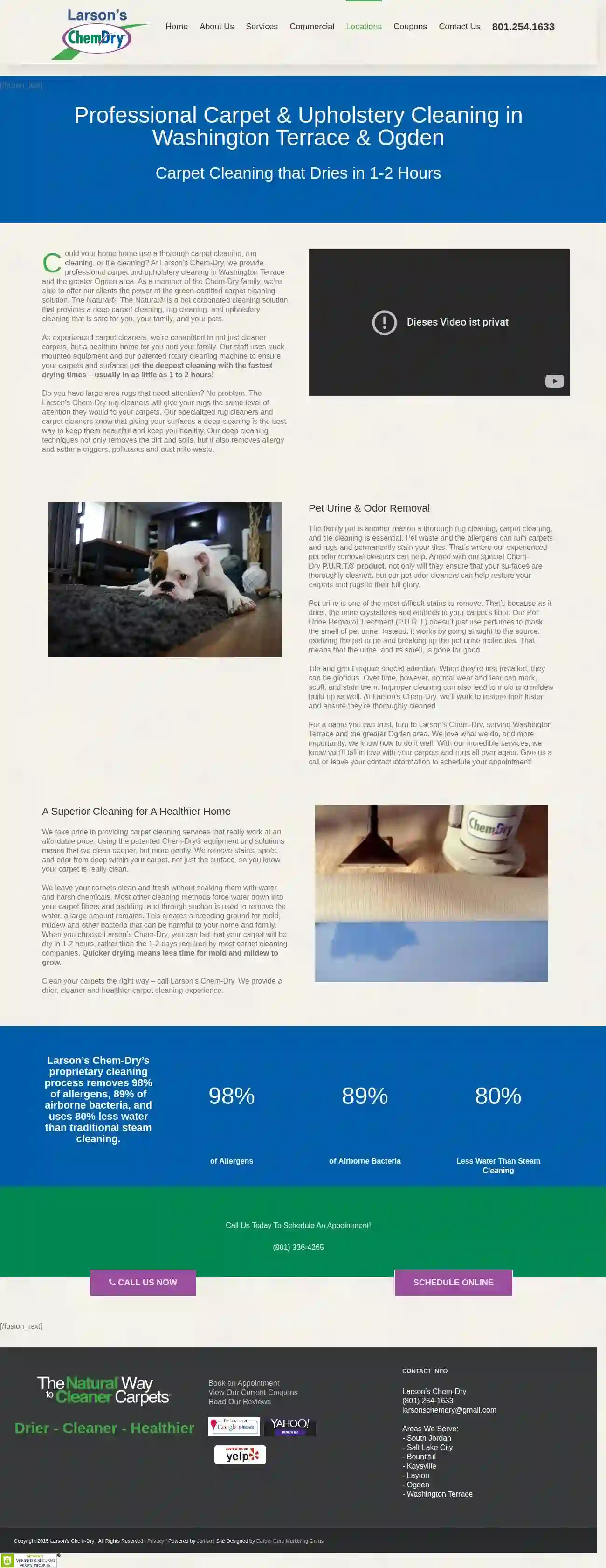Chem-Dry Larson's Carpet, Upholstery and Tile Cleaning