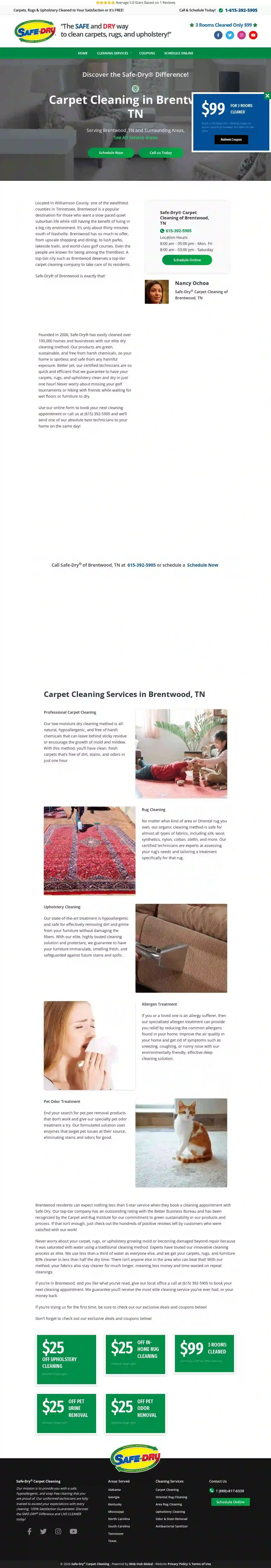 Safe-Dry® Carpet Cleaning of Brentwood