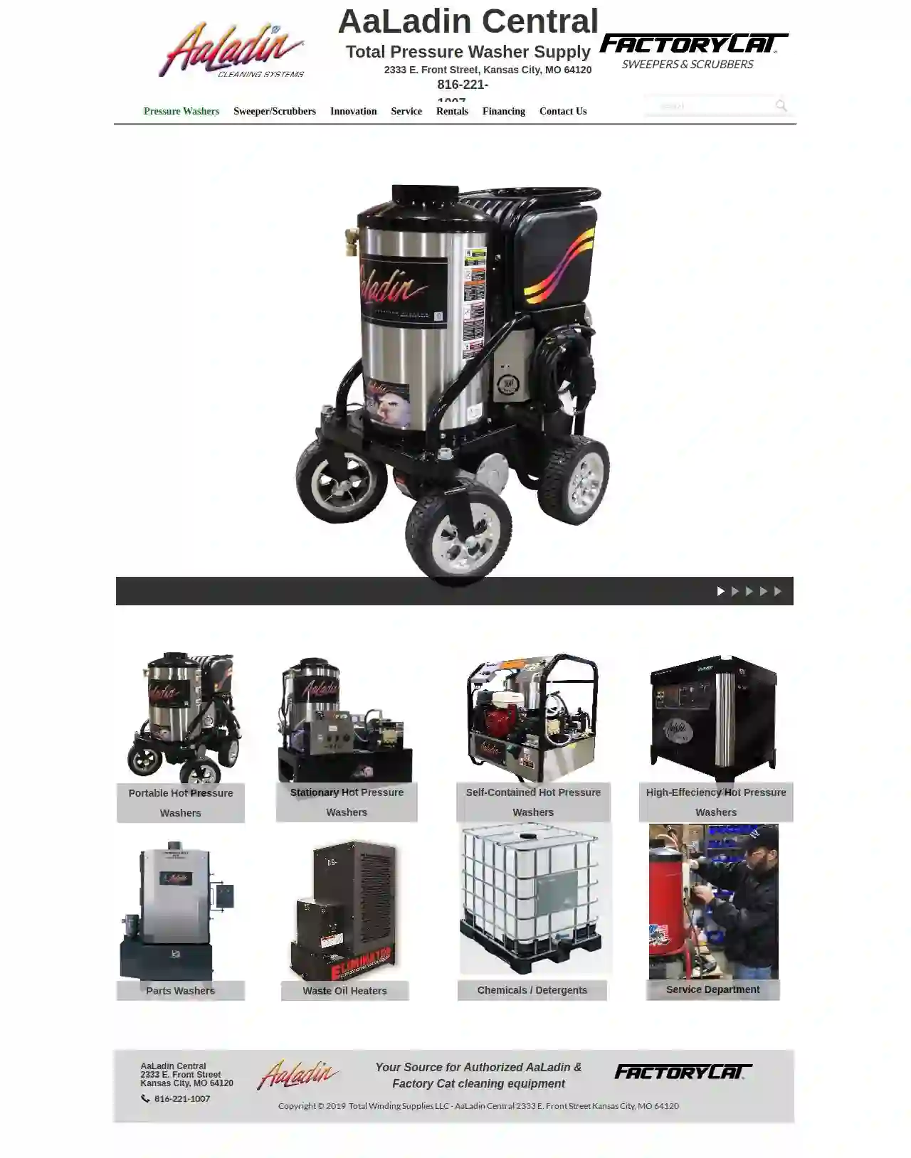 Aaladin Central Hot Water Pressure Washers