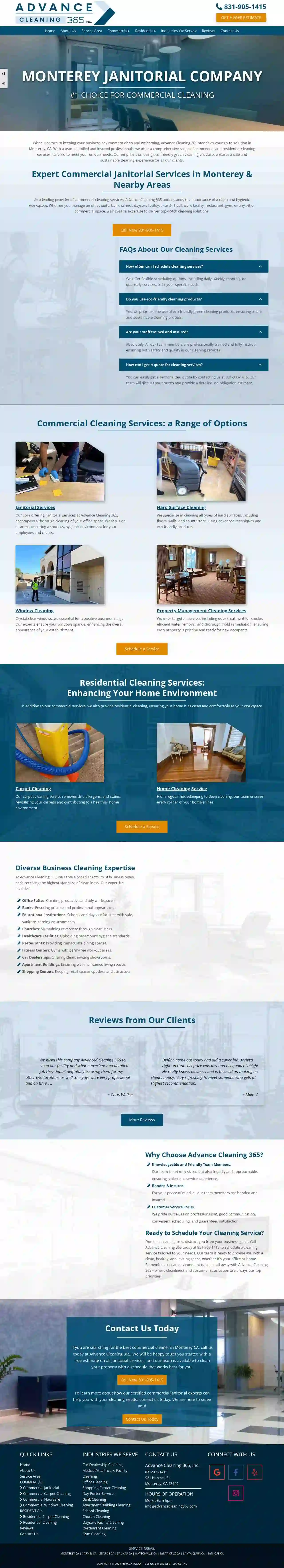 Advance Cleaning 365, Inc. Janitorial Service Company & Commercial Building Service.