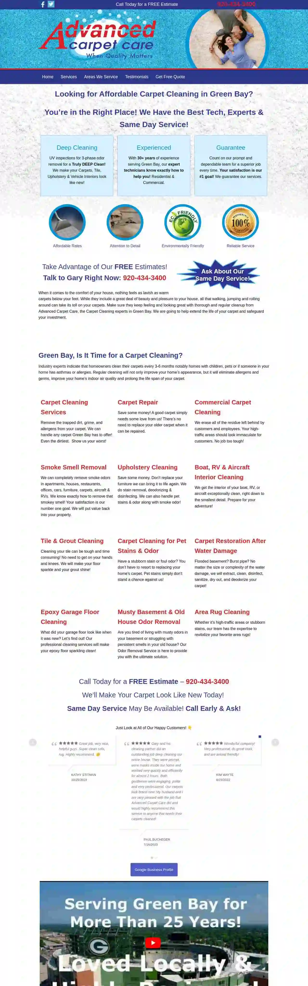 Advanced Carpet Care: Green Bay Carpet Cleaning