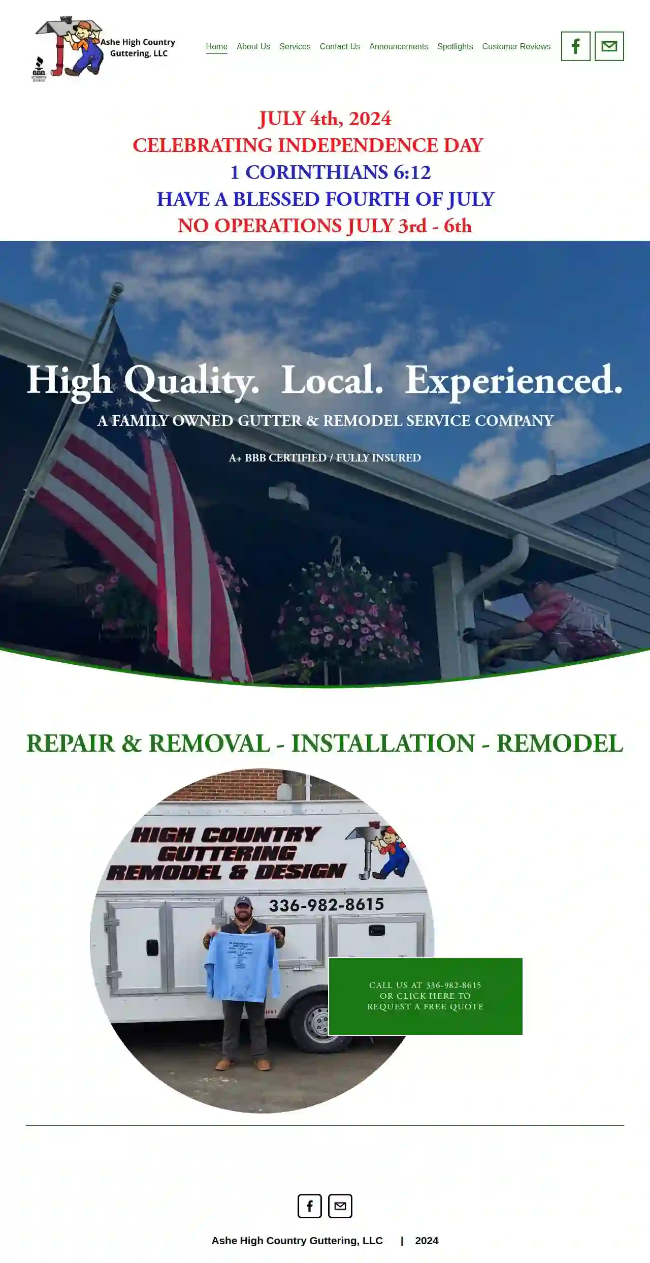 Ashe High Country Guttering, LLC