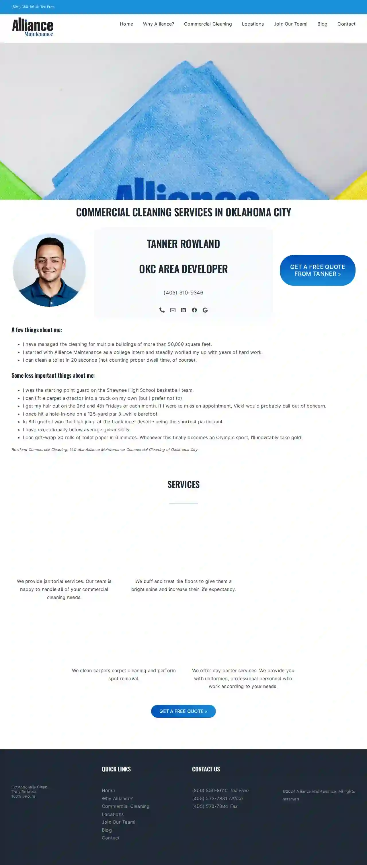 Alliance Maintenance Commercial Cleaning of Oklahoma City - Tanner Rowland