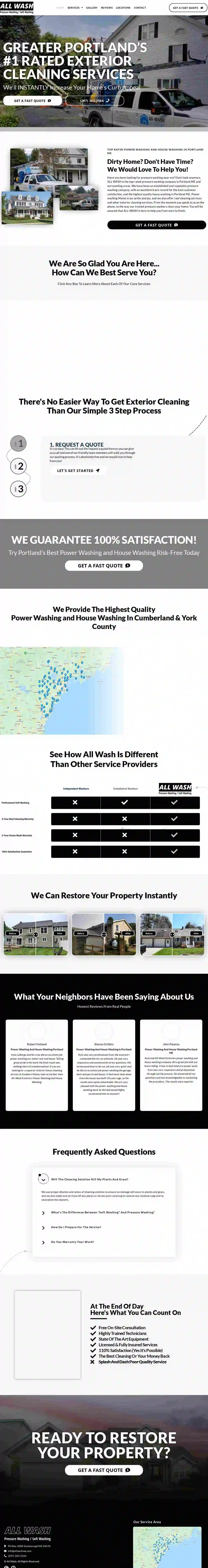 ALL WASH Pressure Washing/Soft Washing