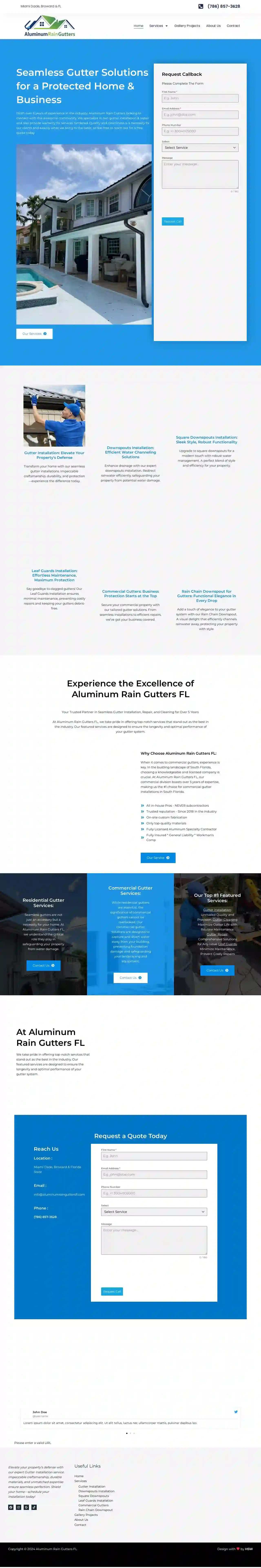 Aluminum Rain Gutters