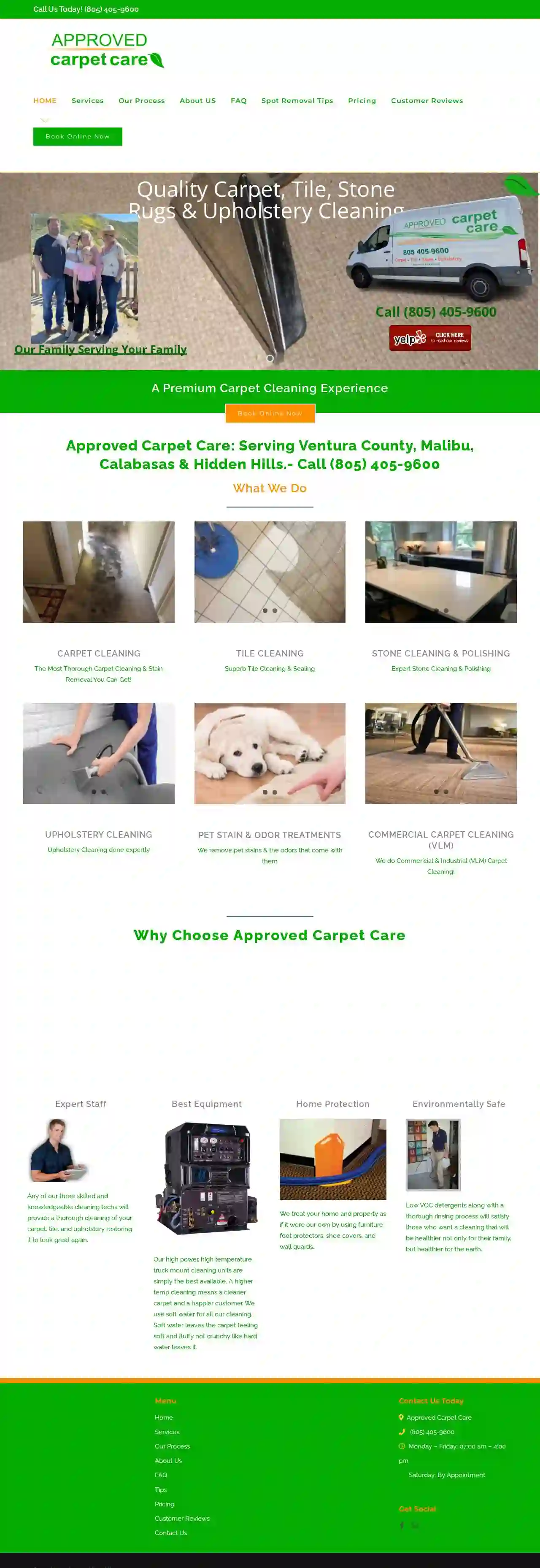 Approved carpet cleaning