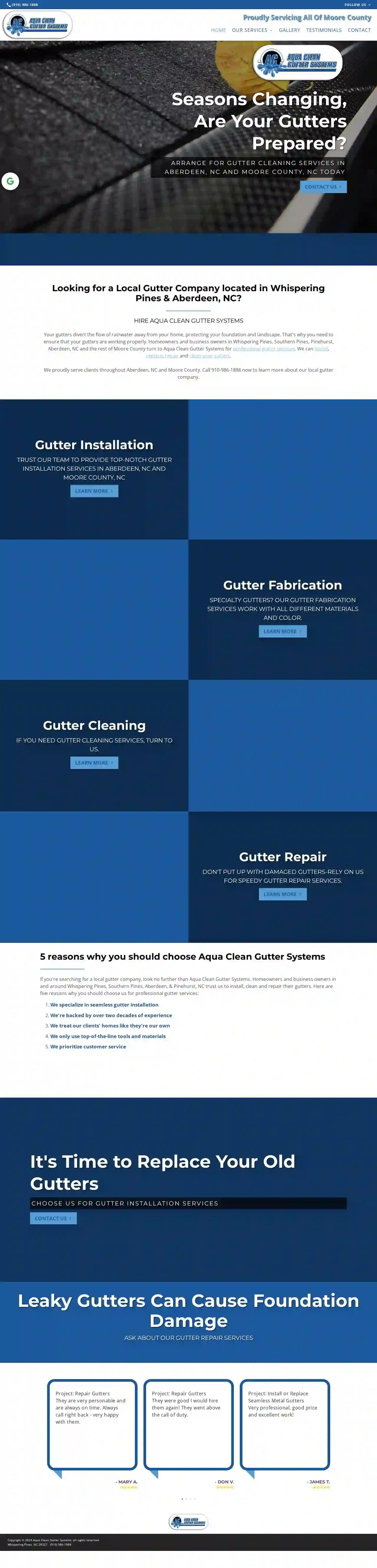 Aqua Clean Gutter Systems & Installation