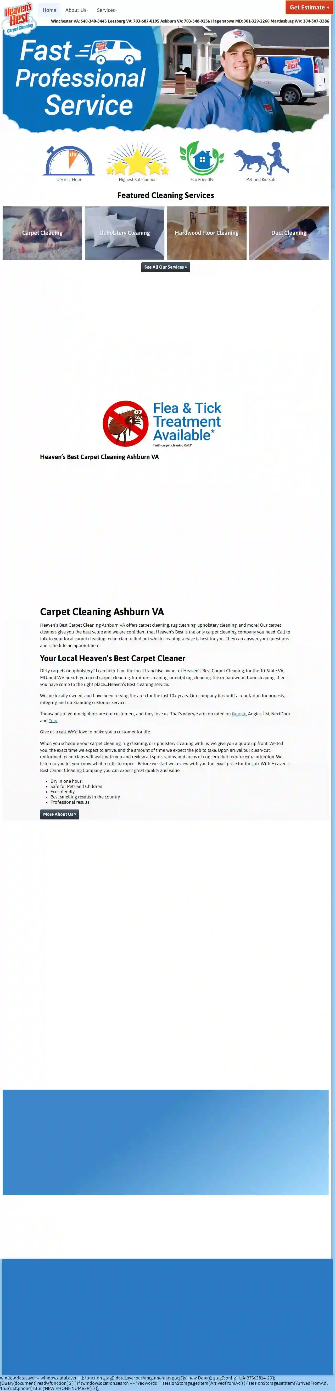 Heaven's Best Carpet Cleaning Leesburg VA