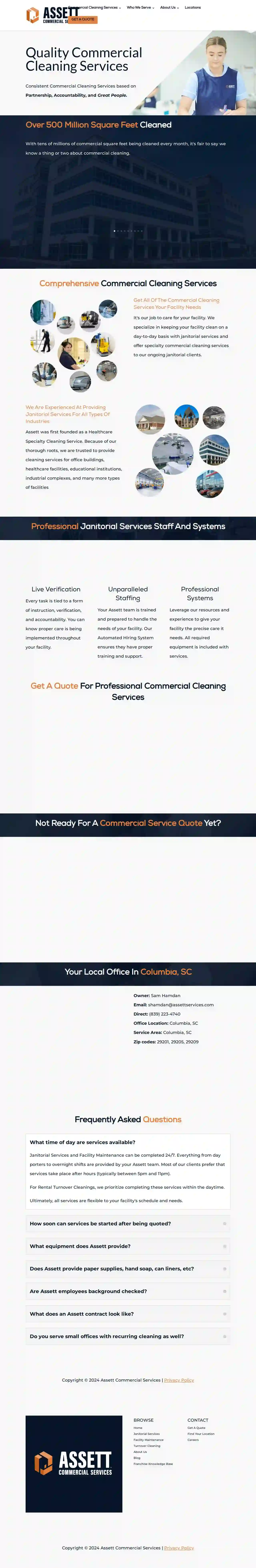 Assett Commercial Cleaning Services Columbia