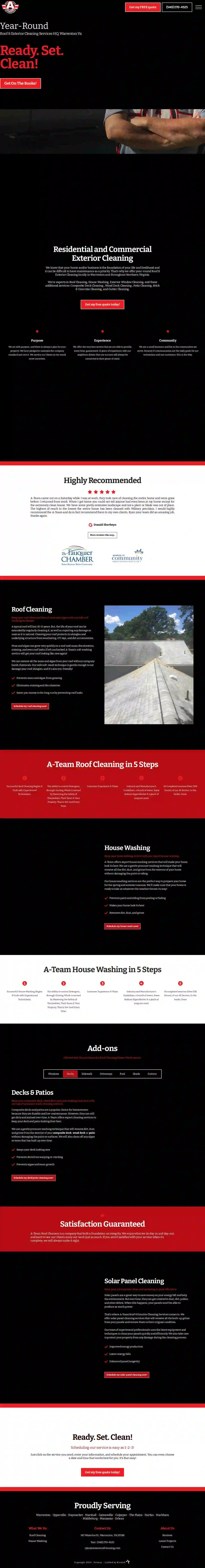 A Team Roof and Exterior Cleaning