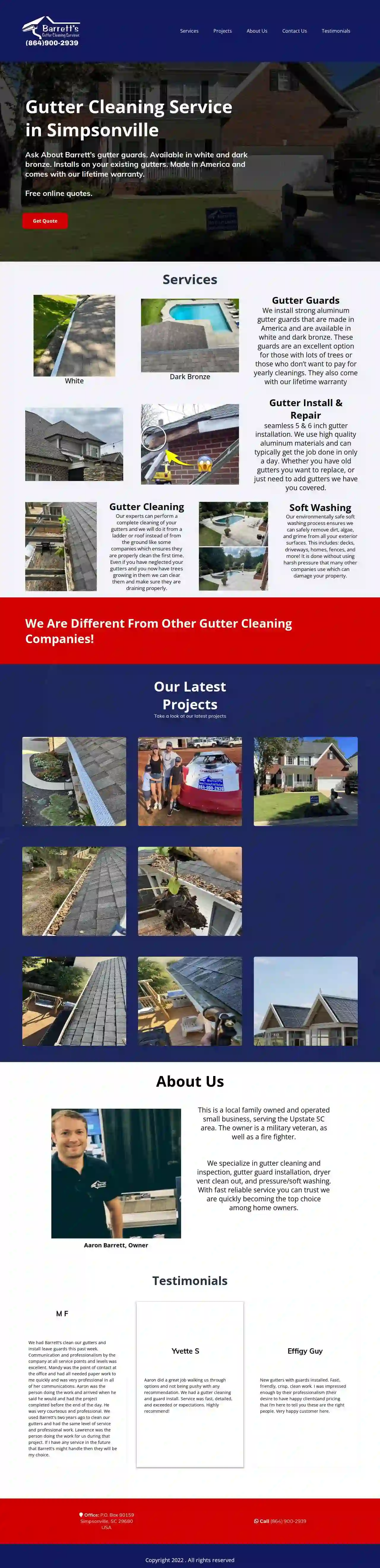 Barrett's Gutter Cleaning Services