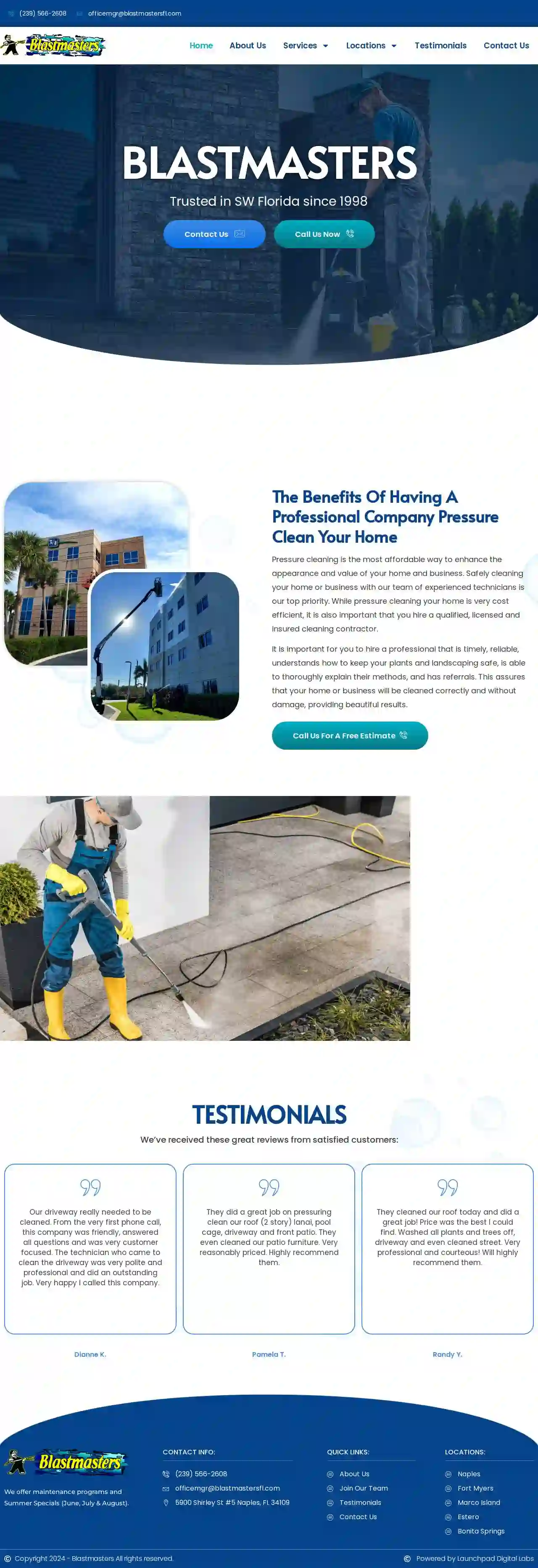 Blastmasters Pressure Cleaning & Window Washing