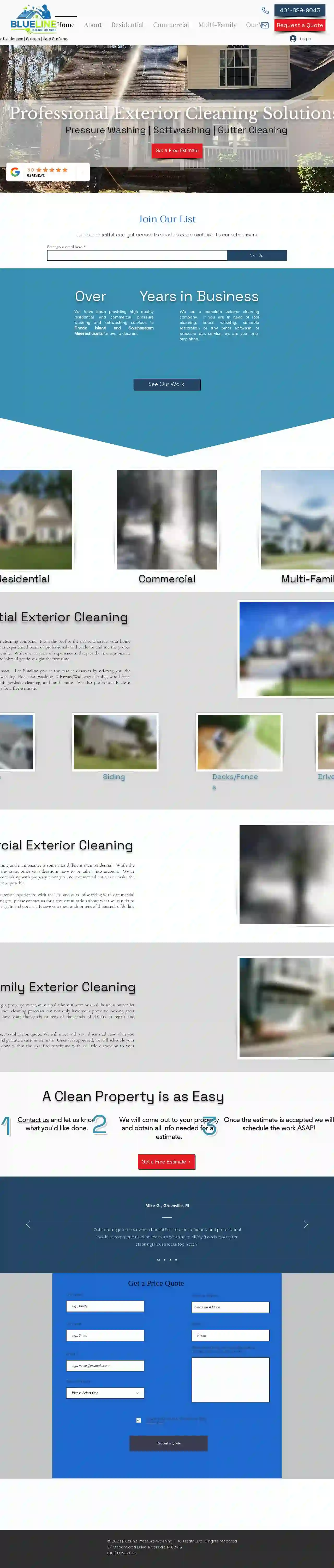 BlueLine Exterior Cleaning | Softwashing | Roof Washing