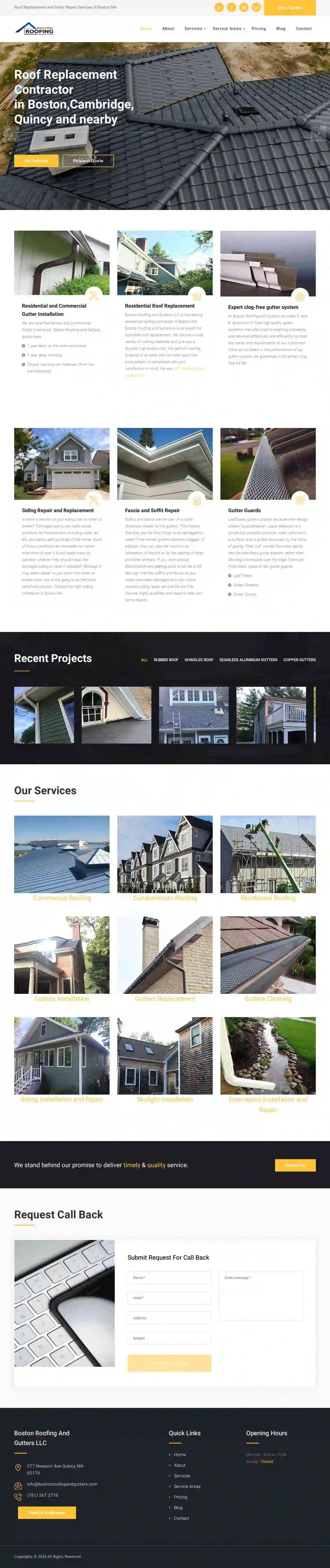 Boston Roofing And Gutters