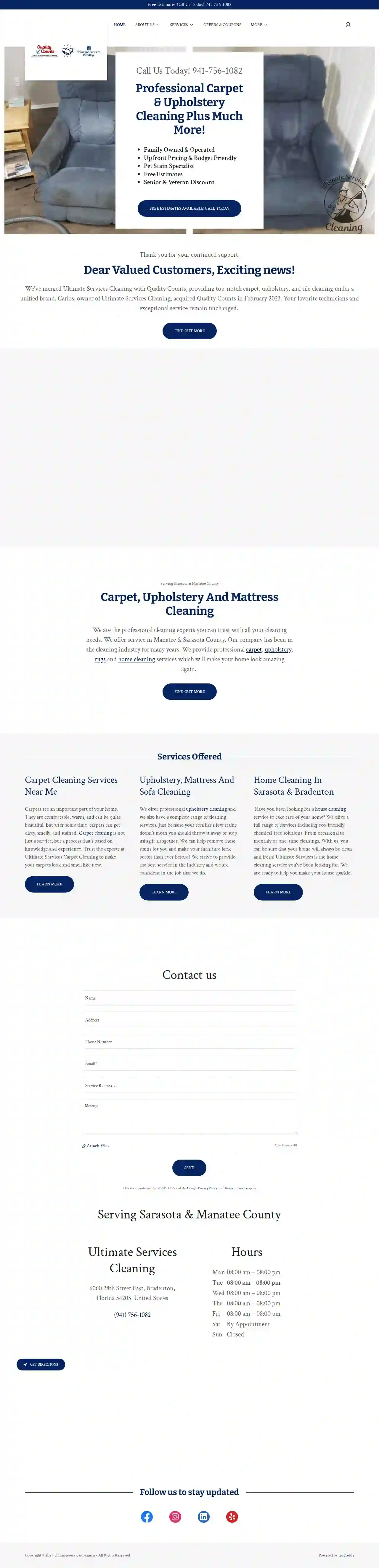 Ultimate Services Carpet & Upholstery Cleaning