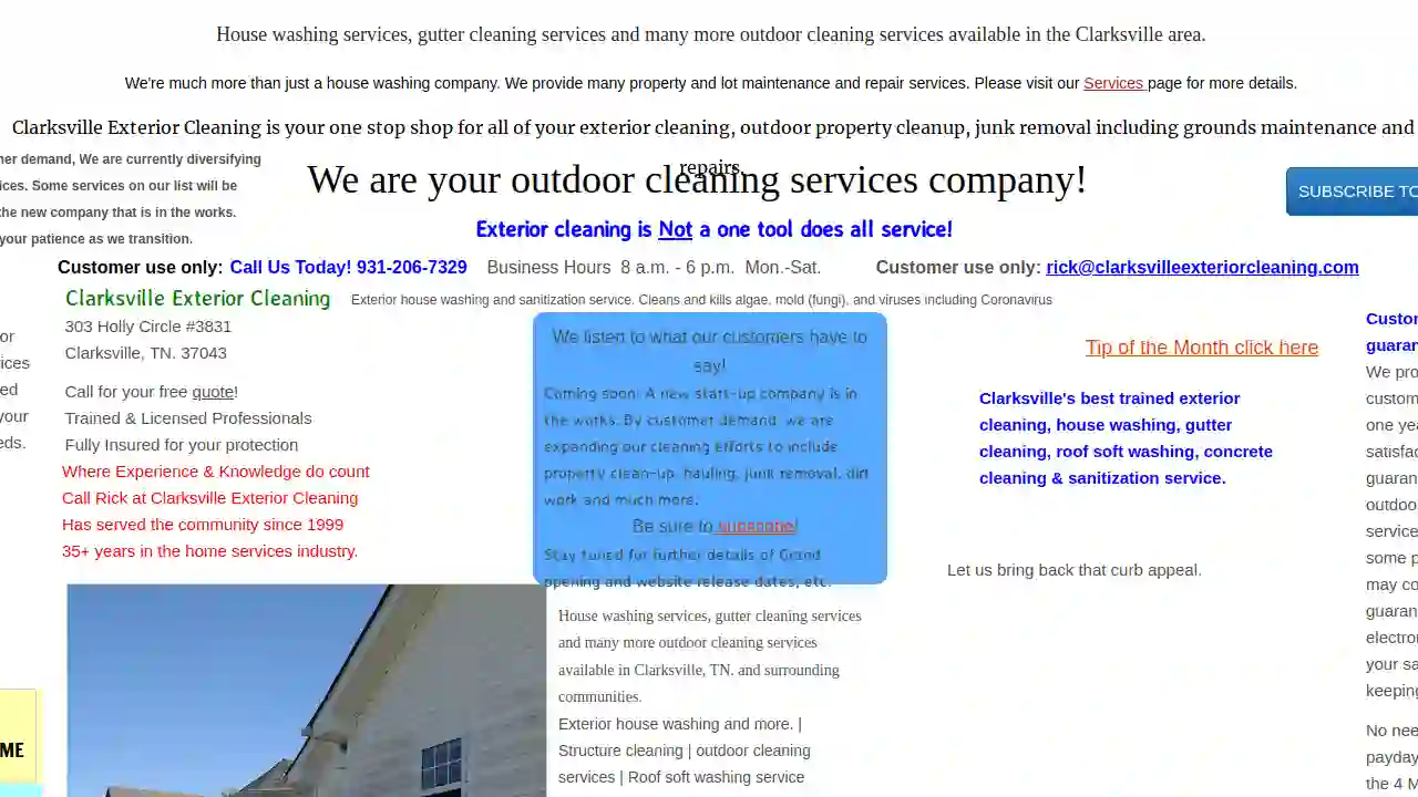 Clarksville Exterior Cleaning