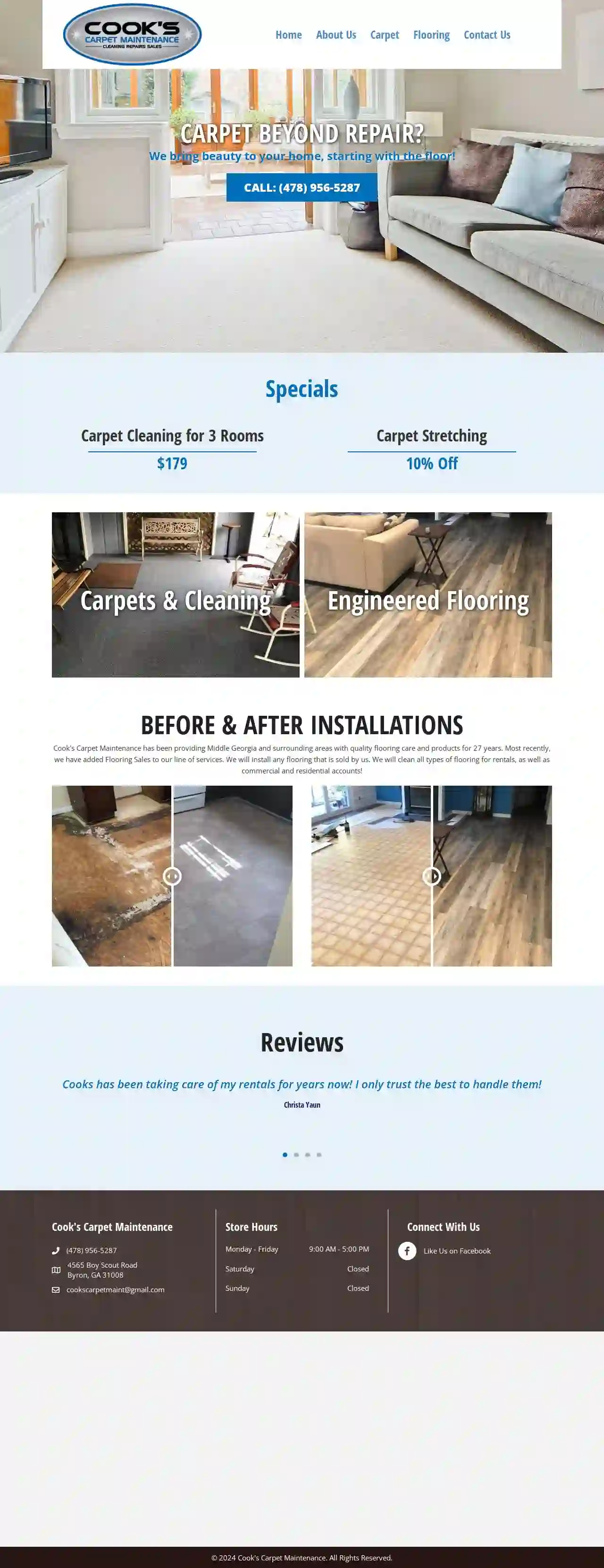 Cook's Carpet Maintenance