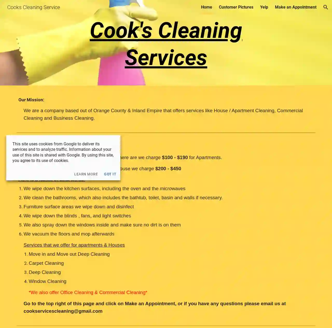 Cook's Cleaning Services