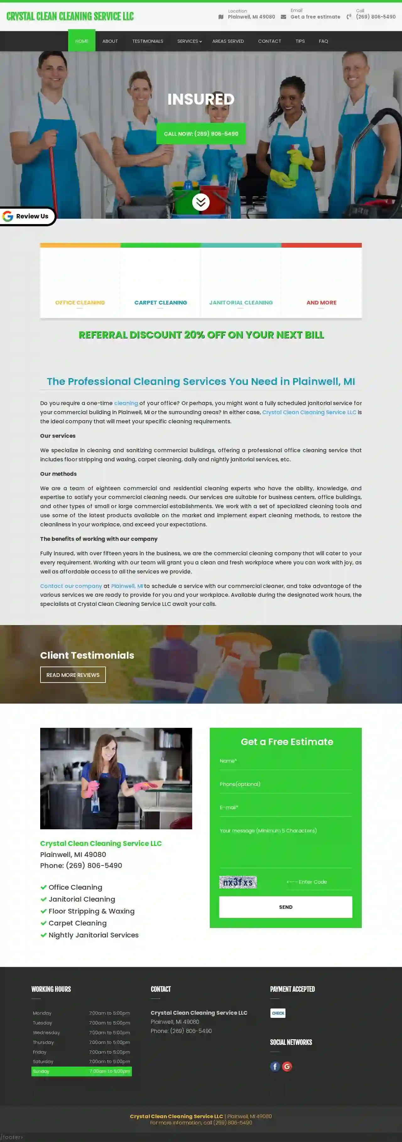 Crystal Clean Cleaning Service LLC - Residential & Commercial Cleaning, Janitorial Service