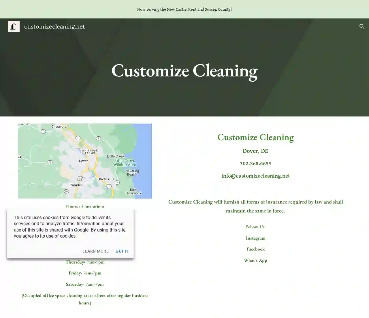 Customize Cleaning