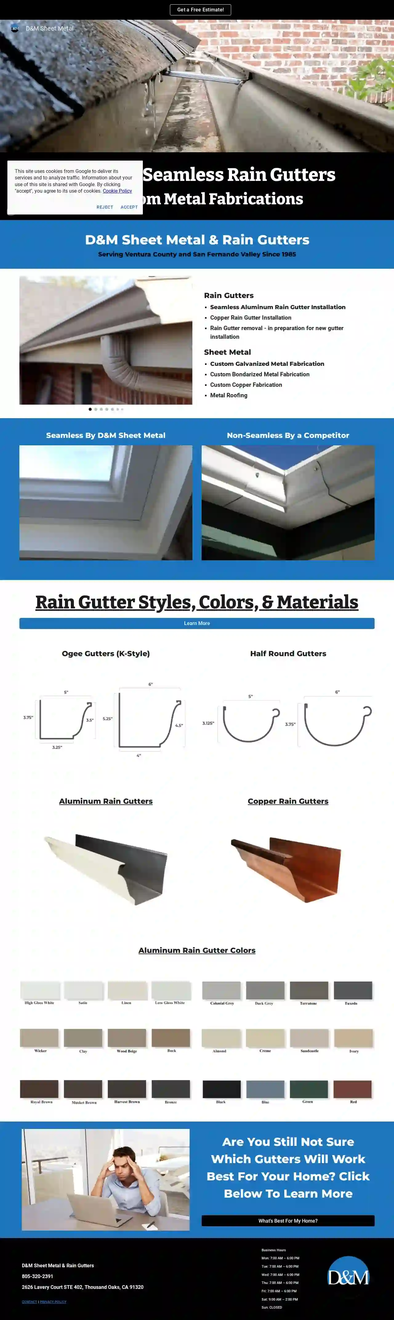 D&M Sheet Metal and Rain Gutters