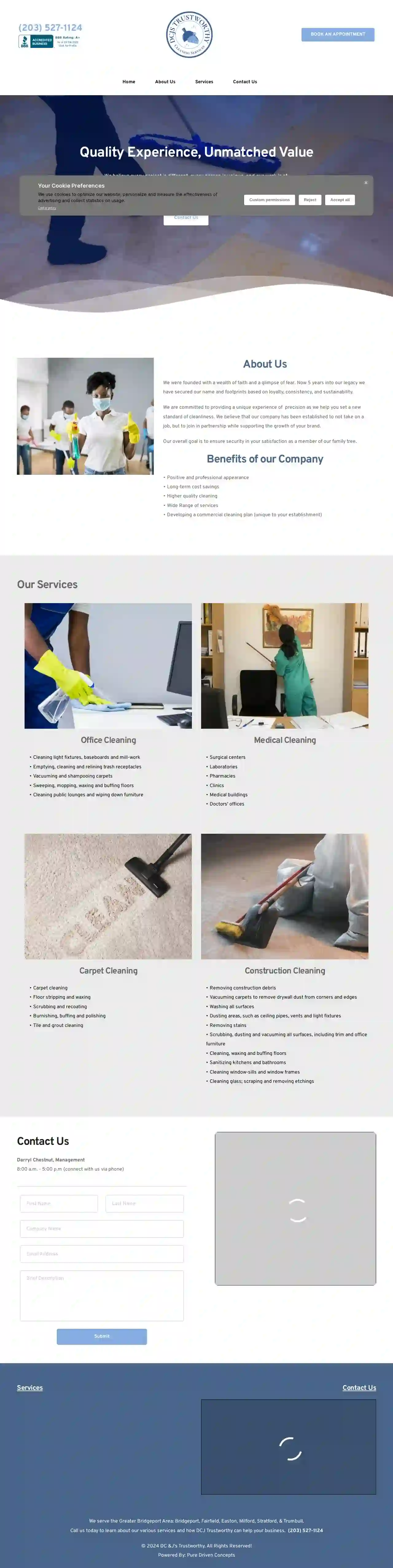 DC&J’S Trustworthy Cleaning Service