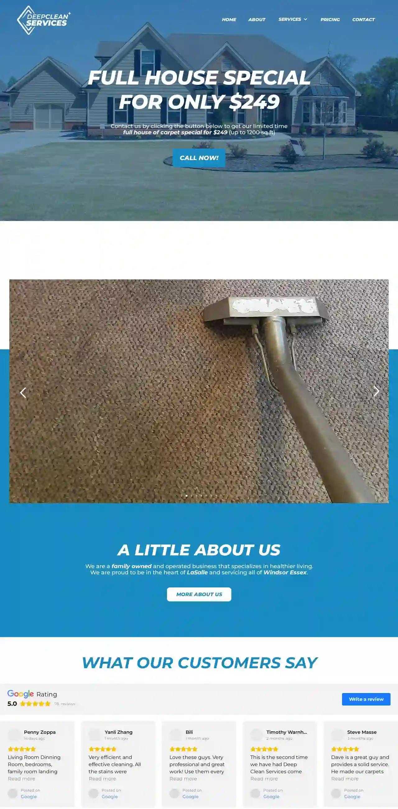 Deep Clean Services-Carpet Cleaning Windsor