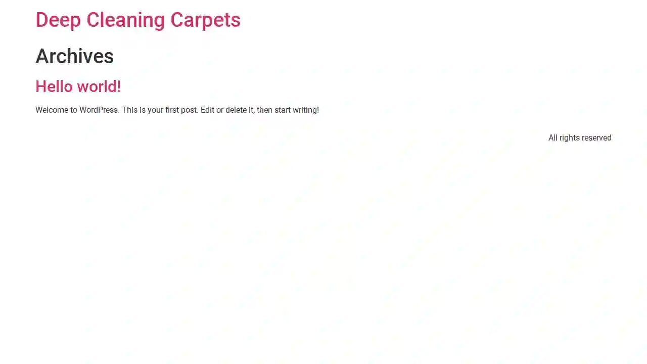 Deep Cleaning Carpets