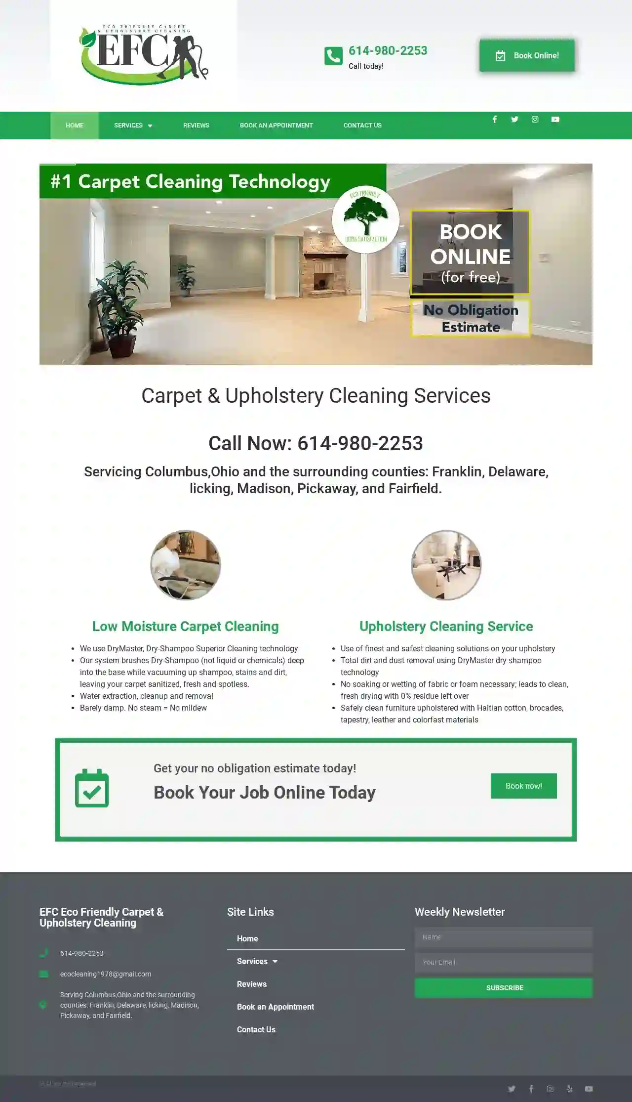 Eco Friendly Carpet Cleaning & Upholstery in Columbus