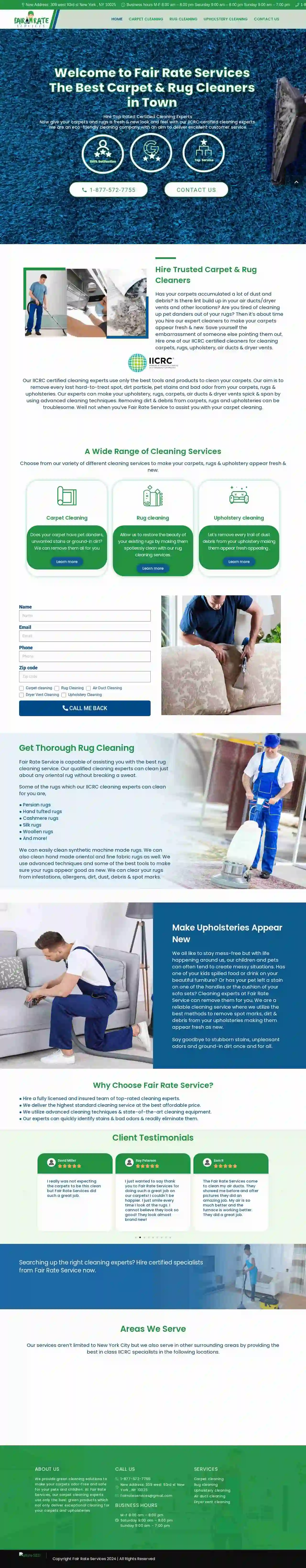 Fair Rate Carpet & Rug Cleaning Services