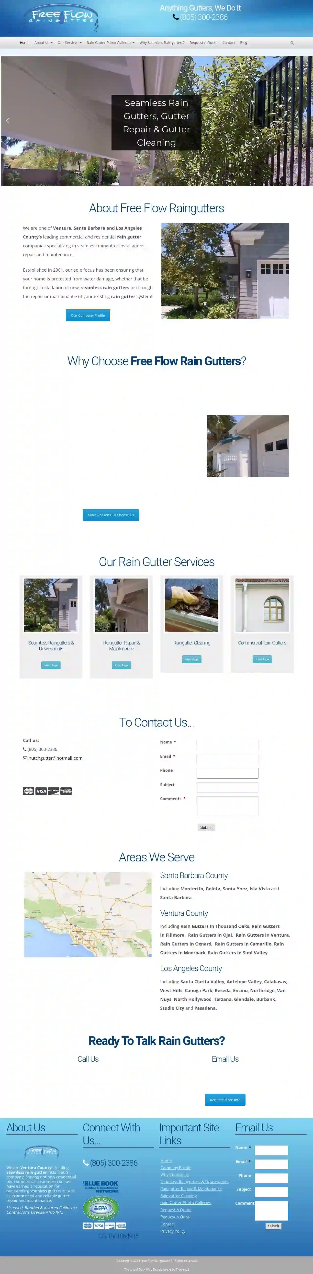 Free Flow Rain Gutters