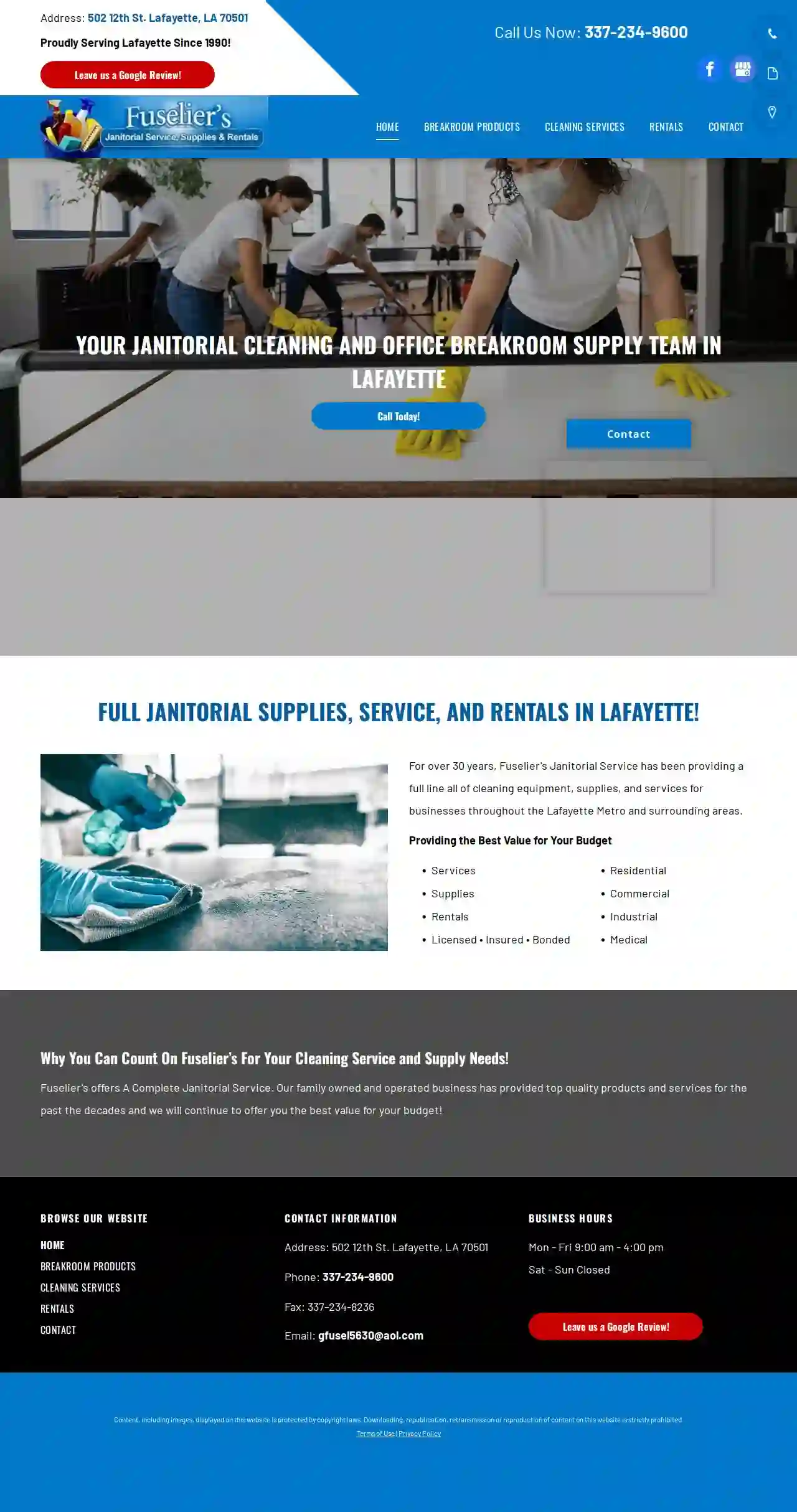 Fuselier's Janitorial Service Supplies & Rentals