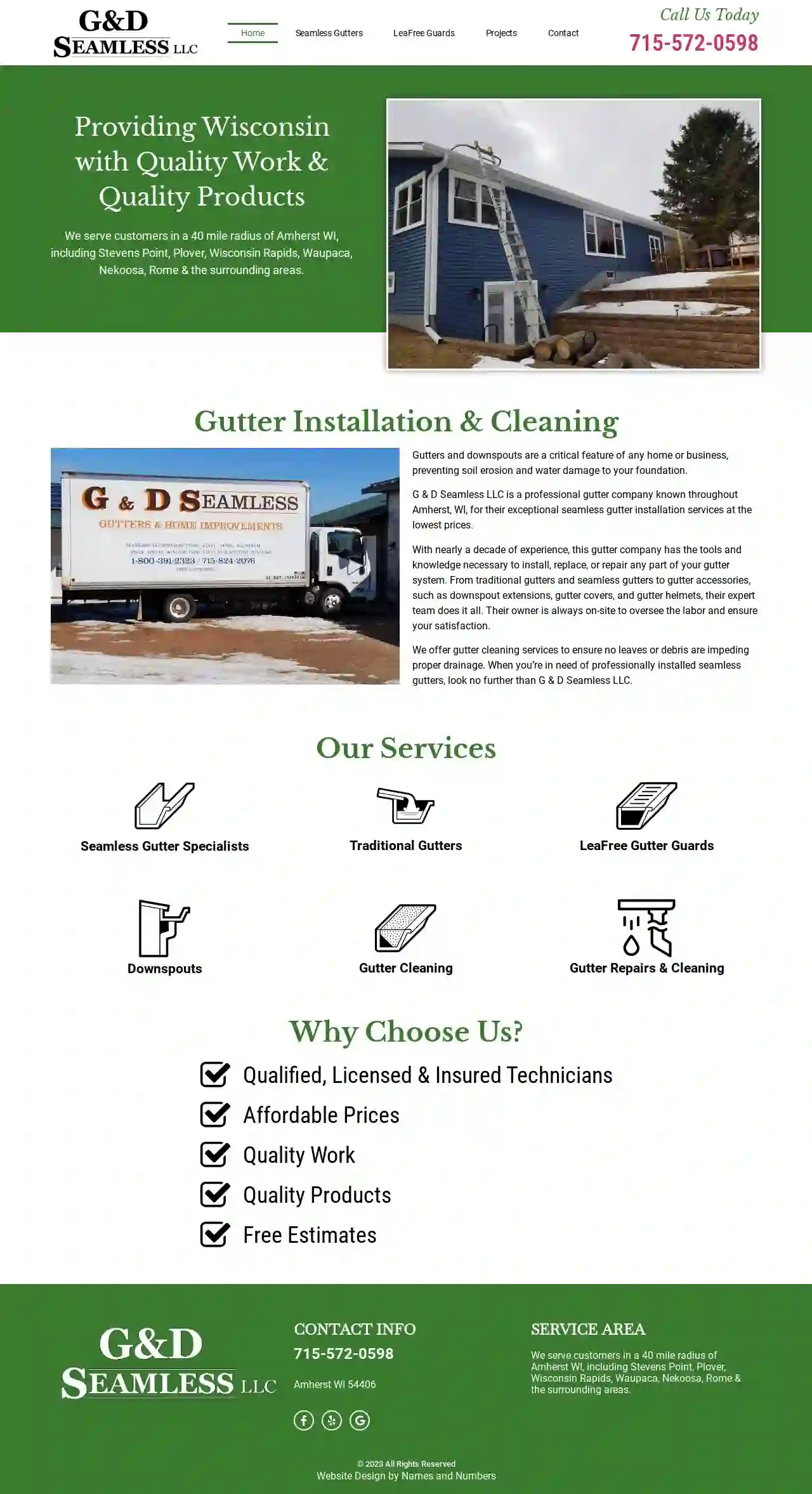 G & D Seamless Gutters LLC