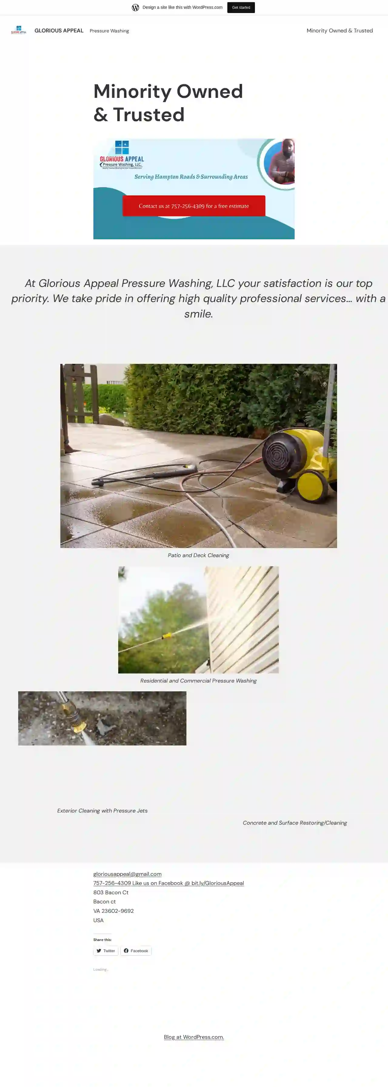 Glorious Appeal Pressure Washing llc