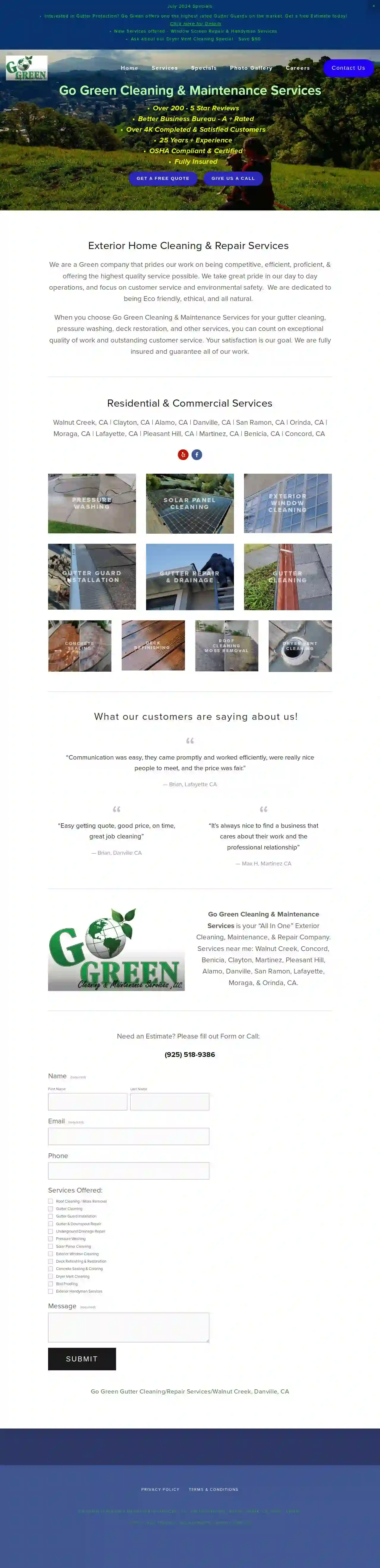 Go Green Cleaning & Maintenance Services