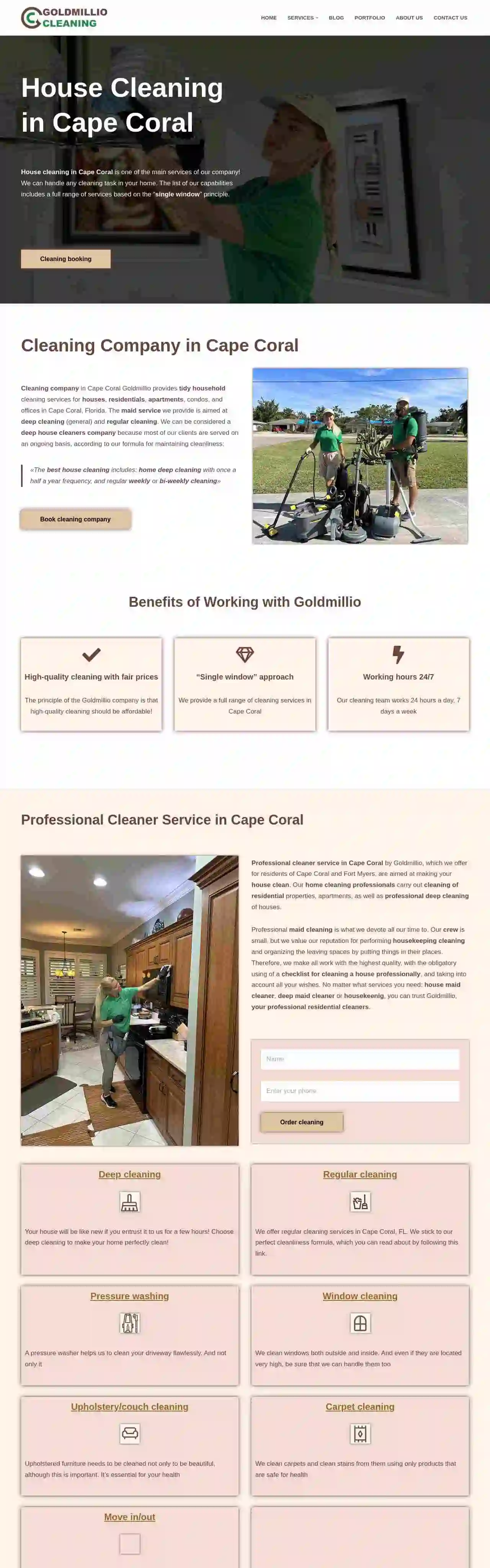 GOLDMILLIO CLEANING SERVICE IN CAPE CORAL