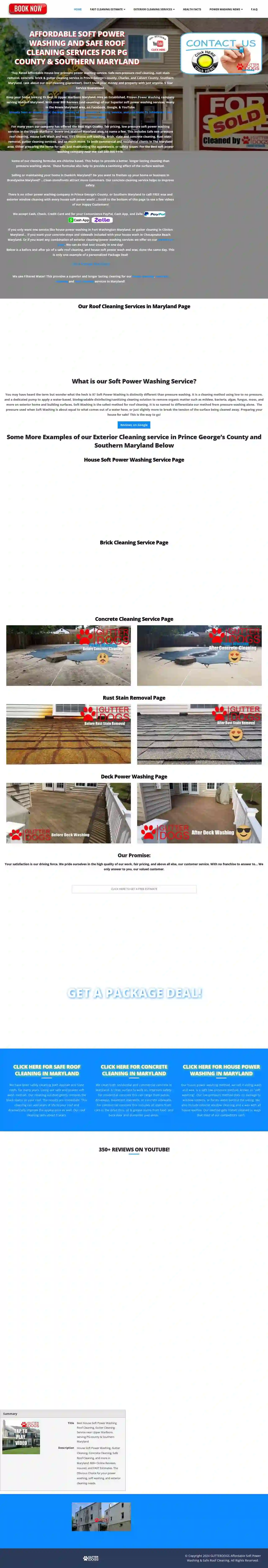 GUTTERDOGS Affordable Soft Power Washing & Safe Roof Cleaning