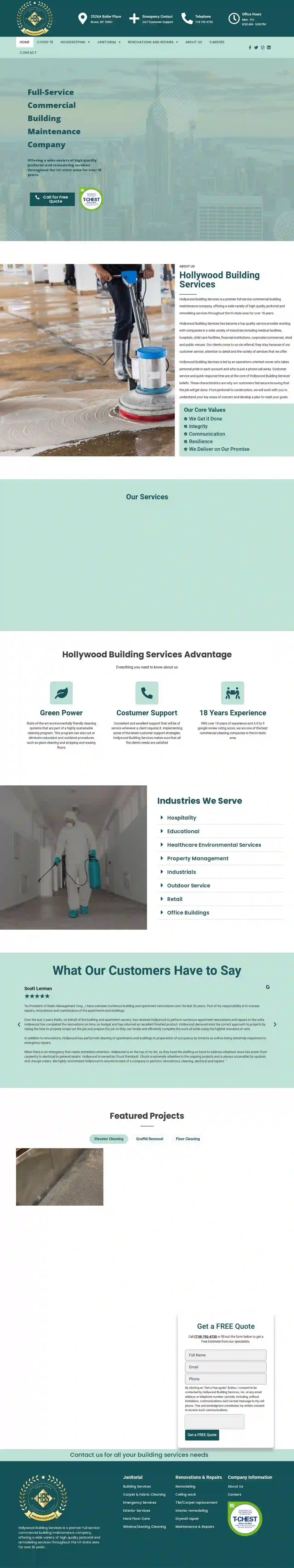 Commercial Janitorial Services - Hollywood Building Services