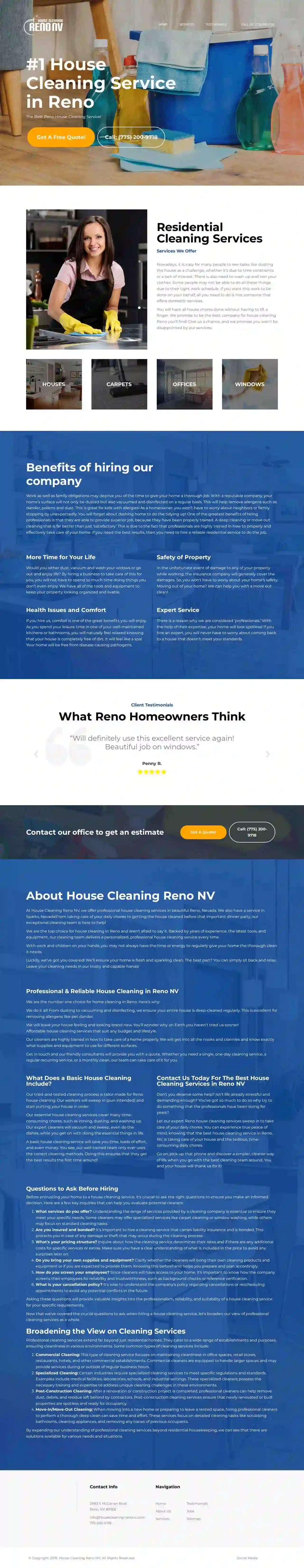 House Cleaning Reno NV