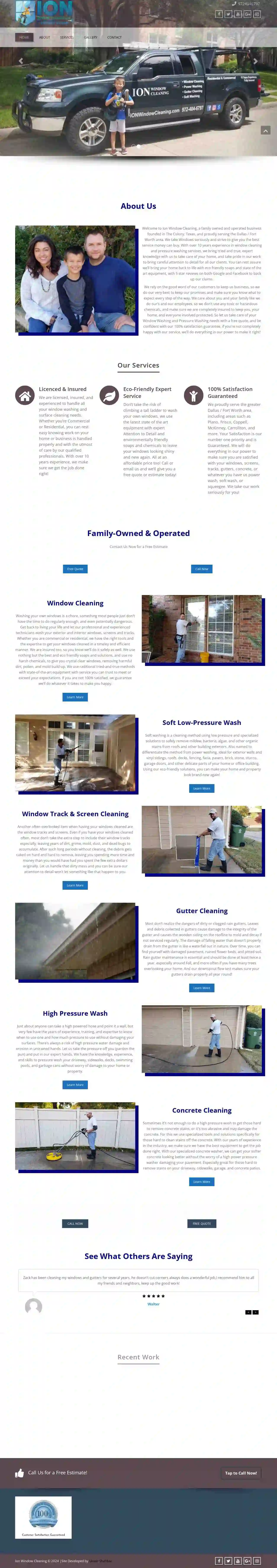 Ion window cleaning and Pressure Washing