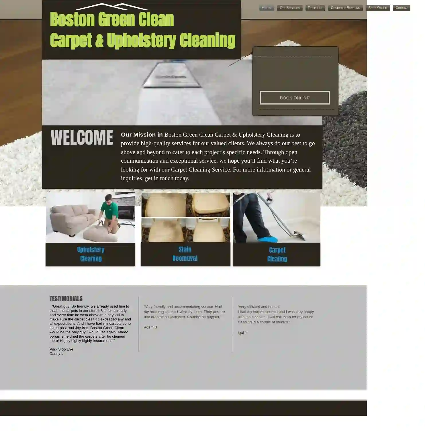 Boston Green Clean Carpet & Upholstery Cleaning Nashua NH