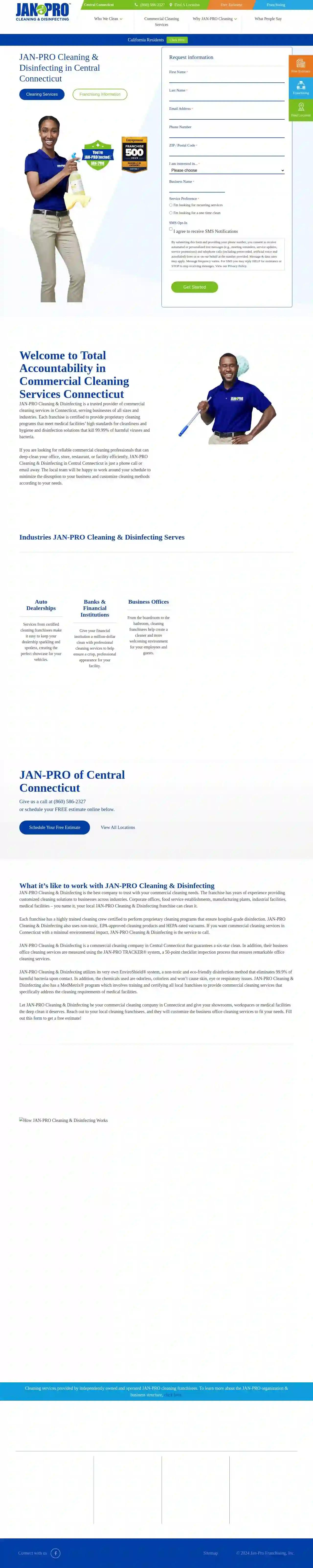 JAN-PRO Cleaning & Disinfecting in Central CT