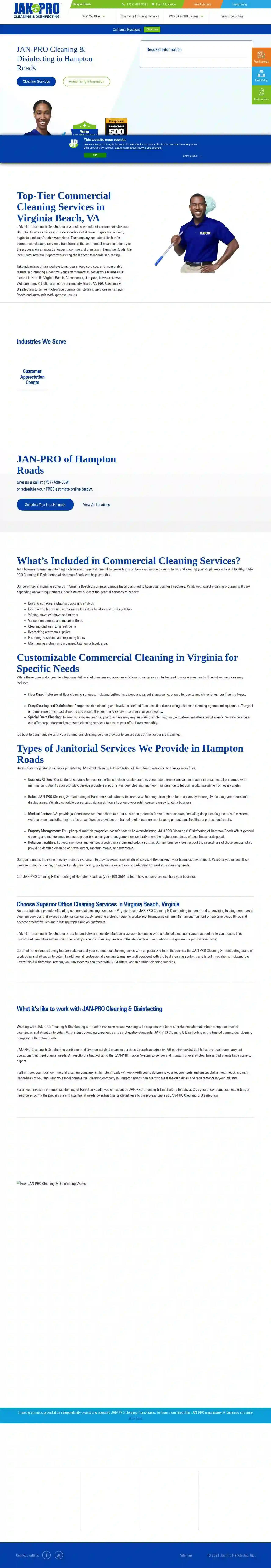 JAN-PRO Cleaning & Disinfecting in Hampton Roads