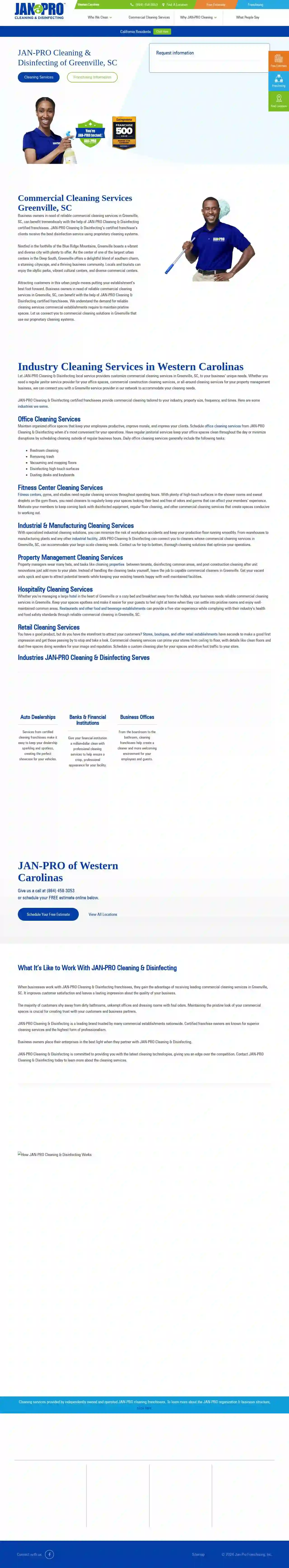 JAN-PRO Cleaning & Disinfecting in Western Carolinas