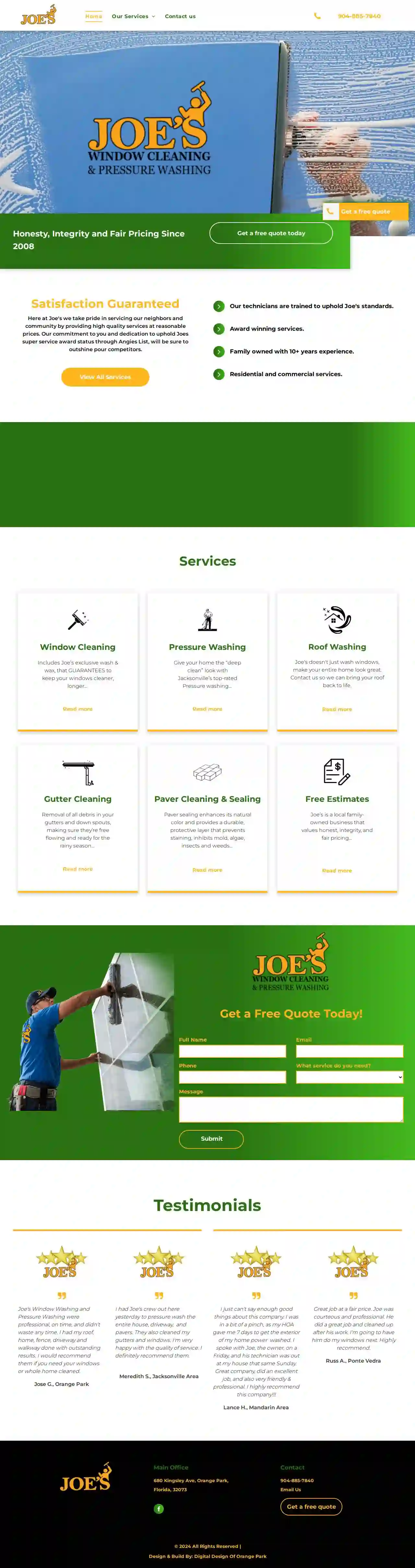 Joe's Window Cleaning & Pressure Washing