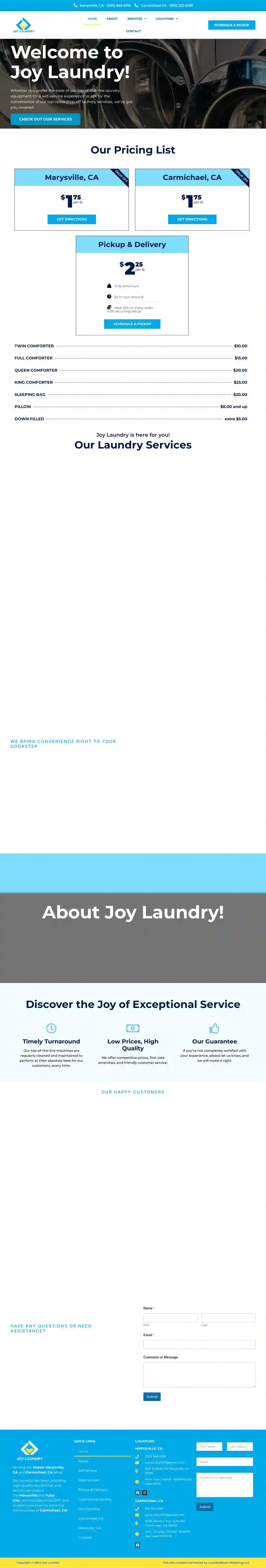 Joy Laundry - Marysville | Wash & Fold, Dry Cleaning, & Pickup/Delivery Services