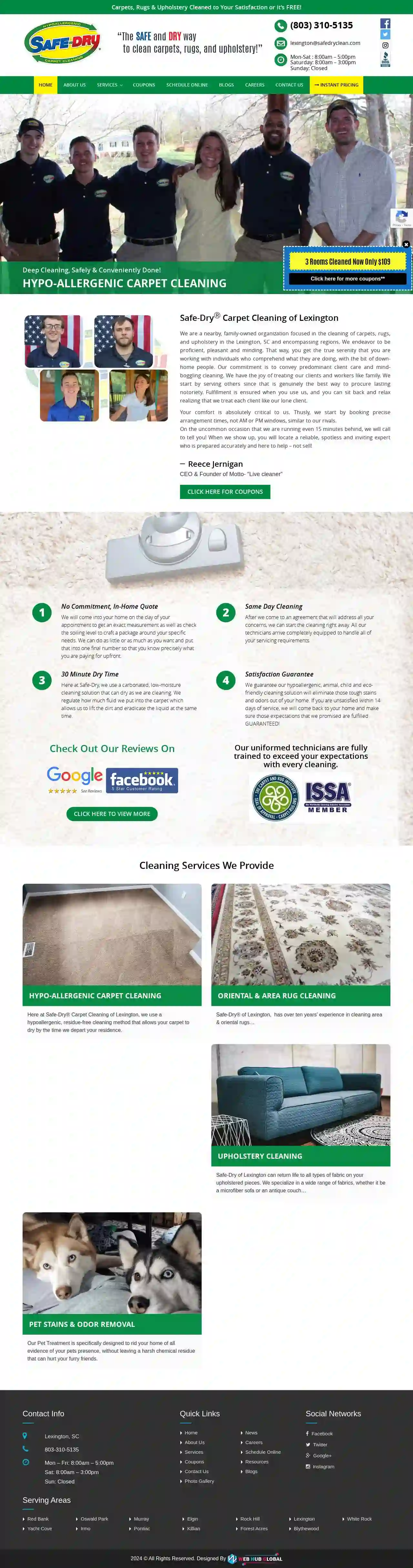 Safe-Dry® Carpet Cleaning Of Lexington