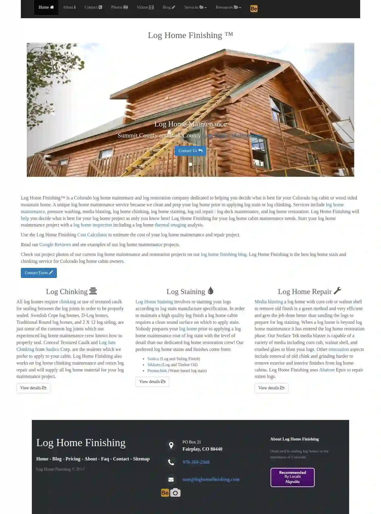 Log Home Finishing LLC