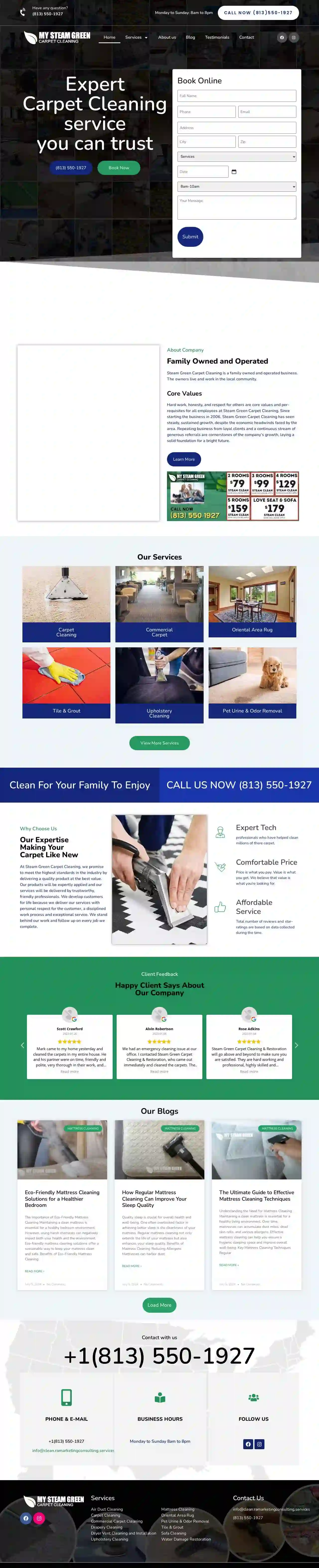 My Steam Green Carpet Cleaning Tampa