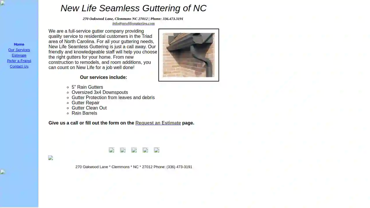 New Life Seamless Guttering of NC